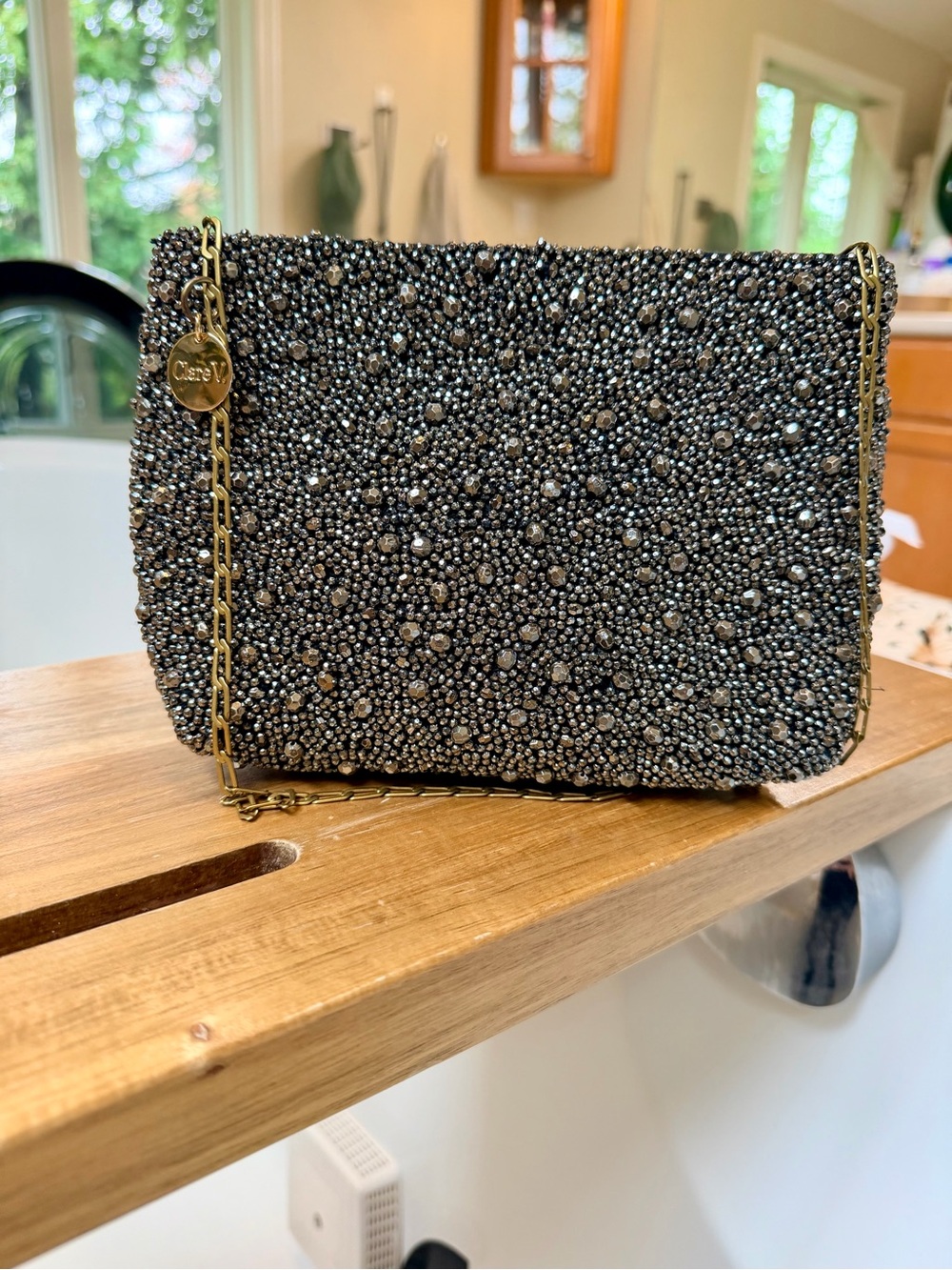 Clare V Estelle with Hematite beads original $325
